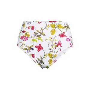 Land's End pinchless high waist bikini bottom white multi garden floral Various